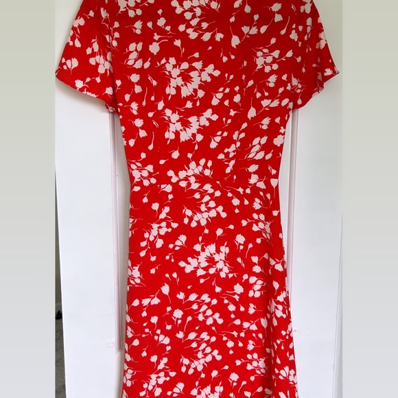 J.Crew Factory Floral Wrap Dress Orange Size 2 - Picture 2 of 7